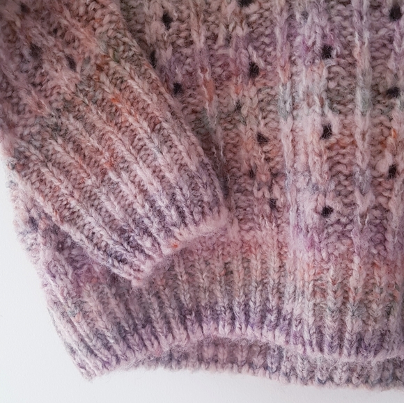 BARTOLINI Pink Marled Puff Shoulder Knitted Sweater - Picture 4 of 8